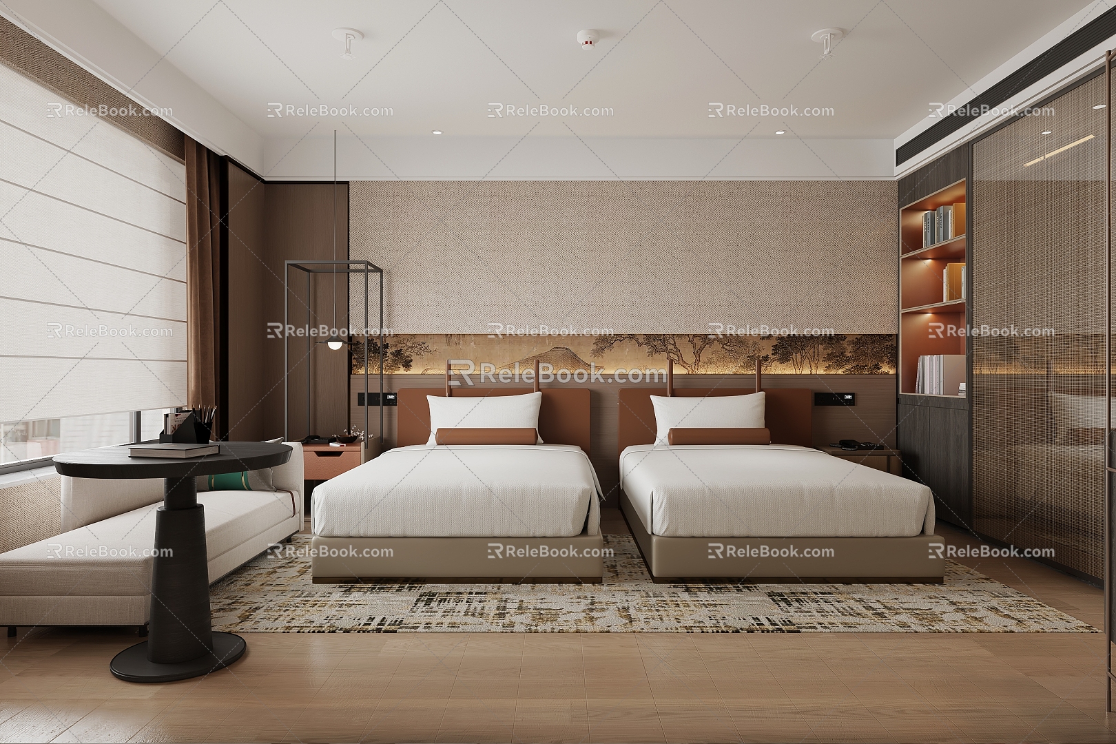 New Chinese Guest Room 3d model