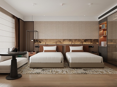 New Chinese Guest Room 3d model