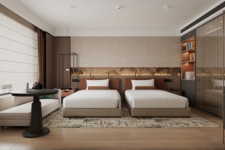 New Chinese Guest Room 3d model