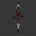 Classic Red Bicycle With Red Handlebars Black Seat And Silver Accents