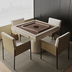 Modern Mahjong Table and Chair Mahjong Table 3d model