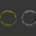 Elegant Golden And Silver Decorative Rings With Intricate Carved Patterns