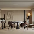 Hotel Mahjong Room Interior Design With Modern Comfortable Chairs Mahjong Table And Elegant Decor 3d model