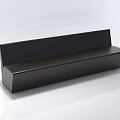 Black Modern Sectional Sofa with Sleek Linear Design and Comfortable Multi Person Seating 3d model