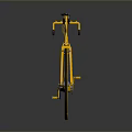 Shiny Yellow Vitesse Racing Bicycle With Streamlined Frame And Large Wheels