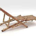 Natural Bamboo Foldable Lounge Chair With Lightweight Design And Comfortable Seat