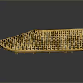 Golden Woven Slippers With Intricate Hollow Out Pattern Elegant Shiny Daily Footwear For Home Use
