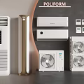 Vertical cylindrical wall-mounted air conditioner touch screen intelligent switch air conditioner controller wall-controlled air conditioner 3d model