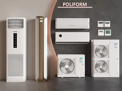 Vertical cylindrical wall-mounted air conditioner touch screen intelligent switch air conditioner controller wall-controlled air conditioner 3d model