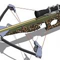 Tactical Camouflage Crossbow With Mounted Scope And Mechanical Bowstring System Design