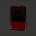 Elegant Red Open Box With Dark Interior For Daily Necessities Storage 3d model