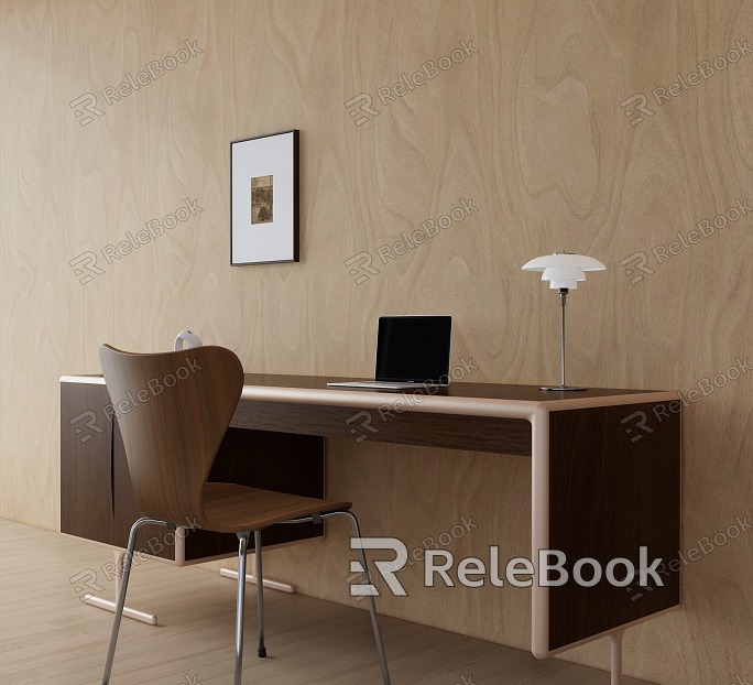 Modern desk and chair combination makeup table and chair combination model