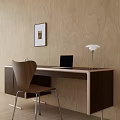 Modern desk and chair combination makeup table and chair combination 3d model
