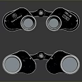 Stunning Natural Landscape Scenery Observed Through Black Binoculars On Clear Day
