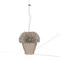 White Layered Flower Like Chandelier With Elegant Modern Design And Illuminated Petals