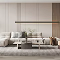 Modern sofa coffee table combination 3d model