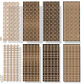 Decorative Room Divider Screens With Various Intricate Patterns And Designs 3d model