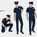 Modern Man Police Characters Urban Management Public Security Game Characters Multiplayer Anime Characters Game Military Characters 3d model