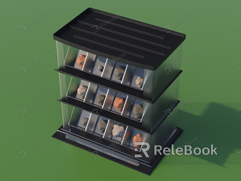 Modern showcase stone box model