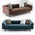 Fabric double sofa 3d model