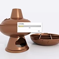 Copper Hot Pot Kitchenware With Lid And Divided Compartment For Home Cooking