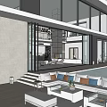 Modern Office Interior Design With Open Layout Staircase And Lounge Furniture