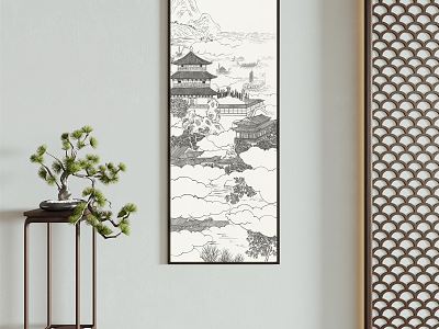 New Chinese Architectural Painting Decorative Painting model