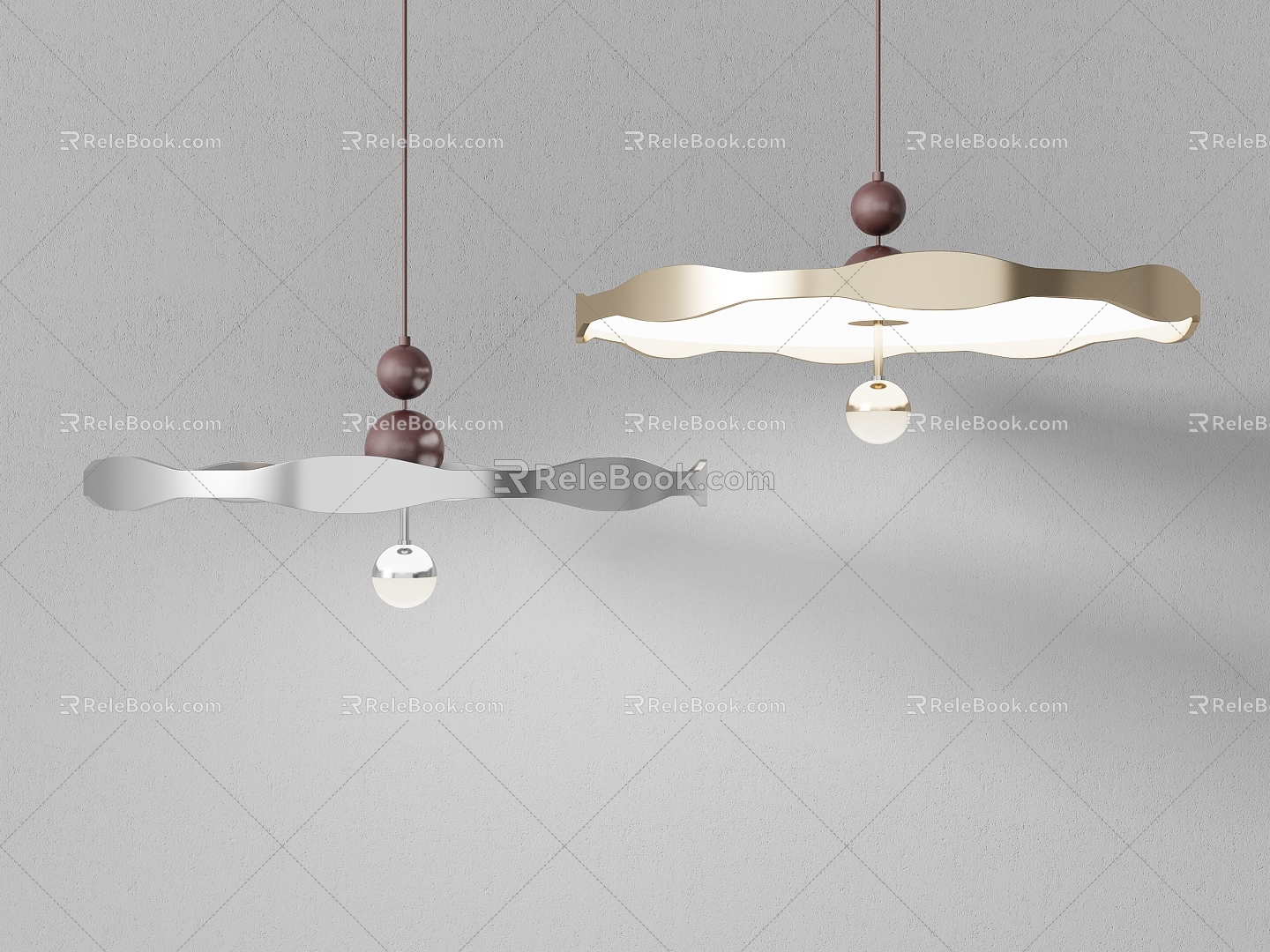 Modern small chandelier combination 3d model