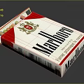 Open Marlboro Cigarette Pack With Cigarettes Inside And Brand Logo