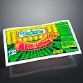 Nathan's 8 Fun Length Skinless Hot Dogs Package With Colorful Box Design