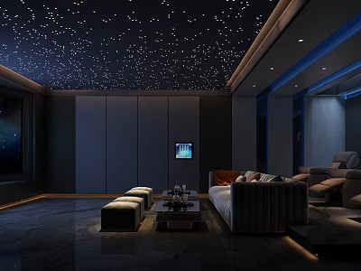 modern video room 3d model