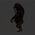 3D Monster Creature Design Featuring Muscular Limbs Dark Skin and Tentacle Details