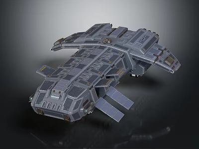 Futuristic Interstellar Spaceship Featuring Advanced Multi Module Structure For Cosmic Exploration 3d model
