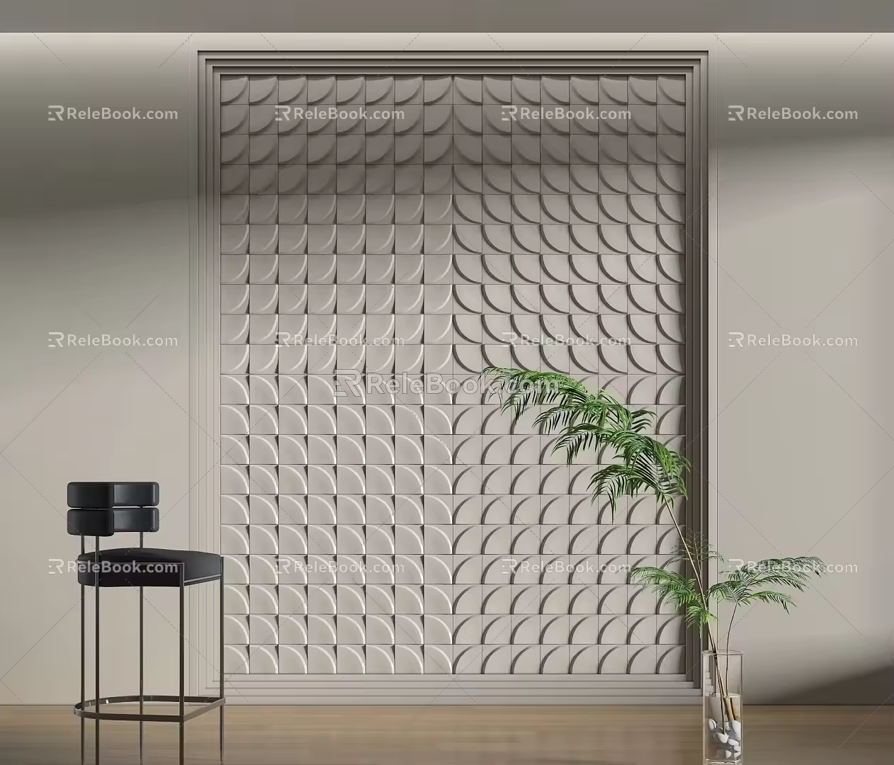 Modern background wall 3d model