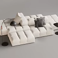 Modern Multiplayer Sofa Module Sofa Back-to-Back Sofa 3d model