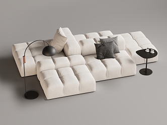 Modern Multiplayer Sofa Module Sofa Back-to-Back Sofa 3d model