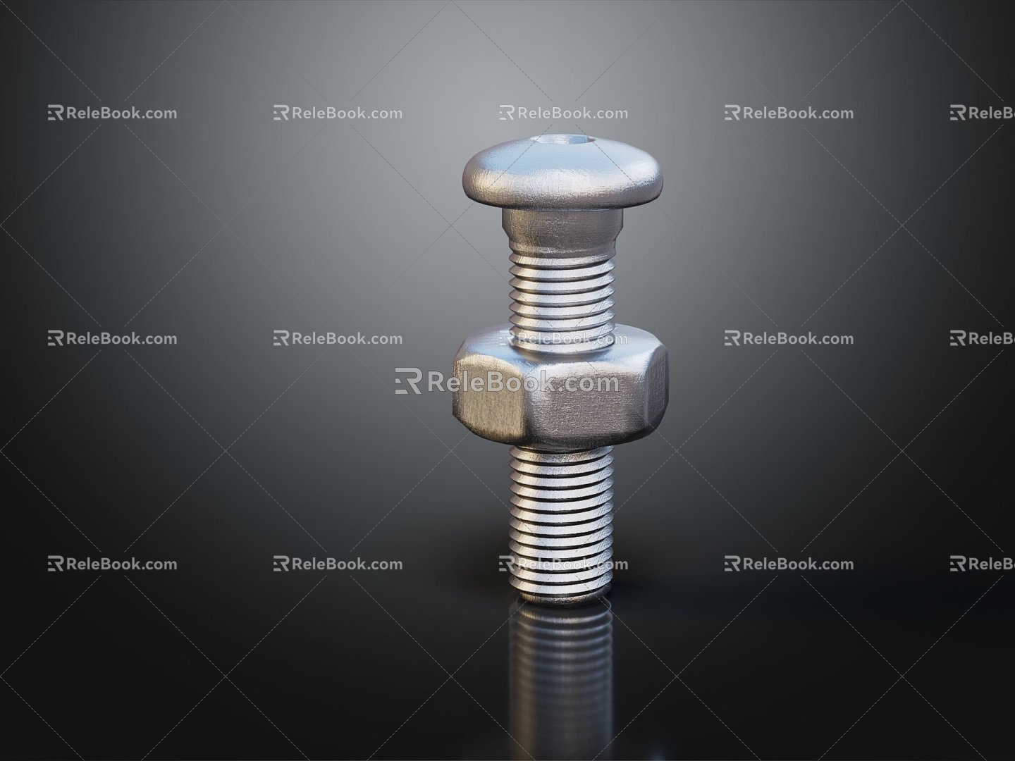 Modern Screw Nut Metal Screw 3d model