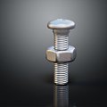 Modern Screw Nut Metal Screw 3d model