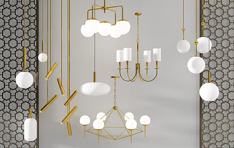 Modern chandelier 3d model