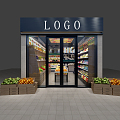 Modern supermarket fruit shop snack shop 3d model