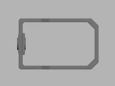 Gray Metal Frame With Side Connector For Mechanical Structure Component 3d model