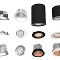 Various Modern Downlights And Spotlights In White Black Designs For Home