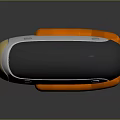 Stylish Water Vehicle Design With Orange Handle White Gray Body And Gold Light