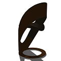 Brown Modern Single Chair With Unique Curved Design And Sleek Contemporary Style
