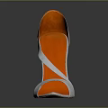 Women's Silver High Heels with Orange Inner Lining and Geometric Metallic Heel Fashionable Design