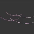 Abstract Black And White Curved Line Pattern With Dots And Waves