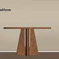 Quiet Ancient Table Round Table Log Table 3d model