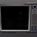Industrial Computer Display with Control Panel Buttons and Knob Interface Design 3d model