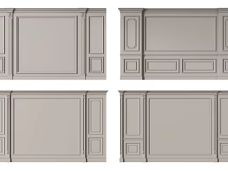 European background wall 3d model