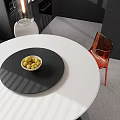 Modern Kitchen Interior With Black Cabinets Window Blinds White Countertop And Green Plant
